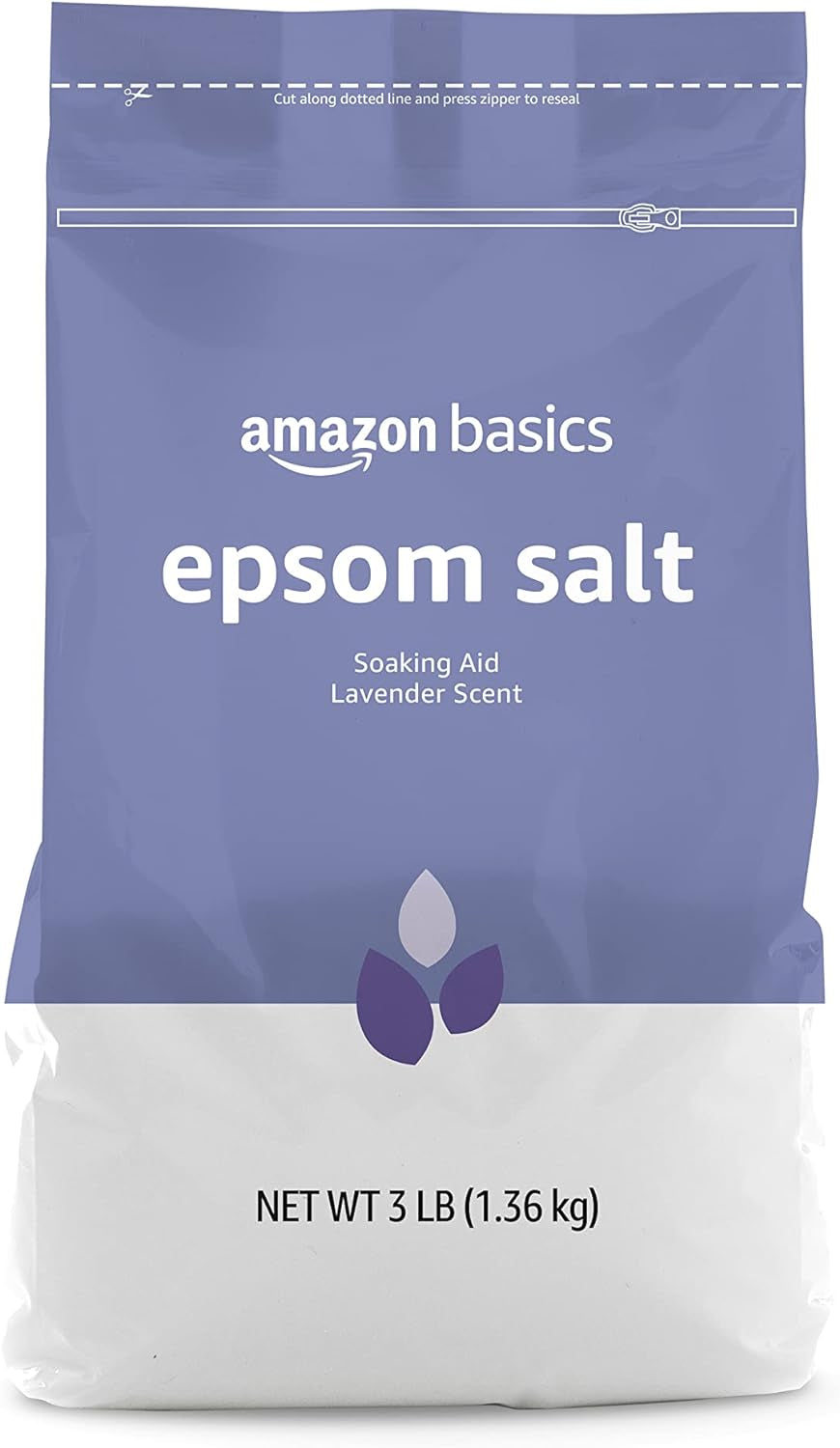 Epsom Salt Soaking Aid, Lavender Scented, 3 Pound, 1-Pack (Previously Solimo)