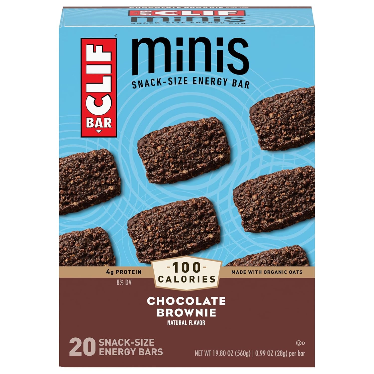 Clifbar s Mini Chocolate Brownie, Box of 20