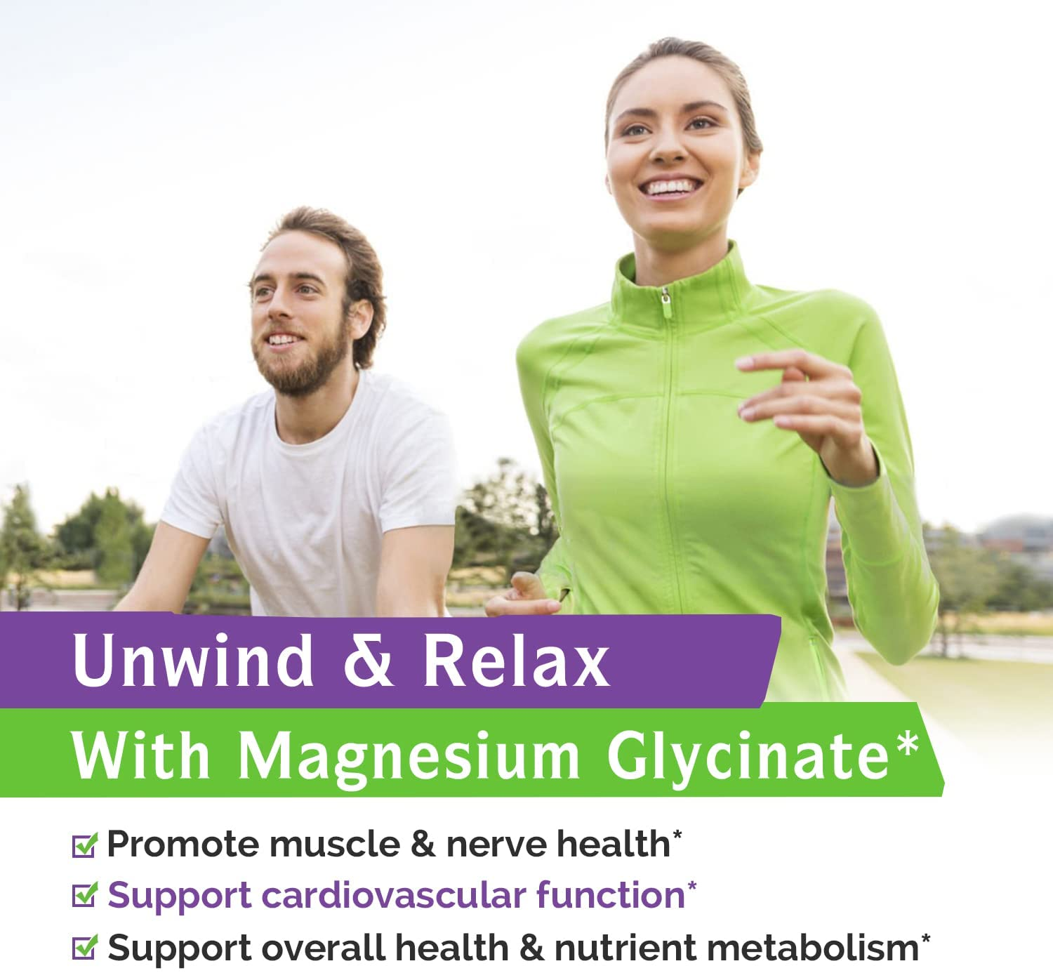 Magnesium Glycinate 500Mg per Caps, 120 Veggie Caps, Chelated for Maximum Absorption, Non-Gmo, NO Gluten Dairy & Soy, Supports Muscle, Joint, and Heart Health