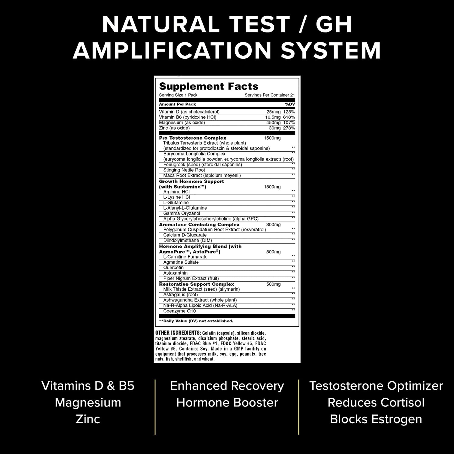 Animal Stak - Natural Hormone Booster Supplement with Tribulus - Natural Testosterone Booster for Bodybuilders and Strength Athletes - with Estrogen Blockers - 1 Month Cycle