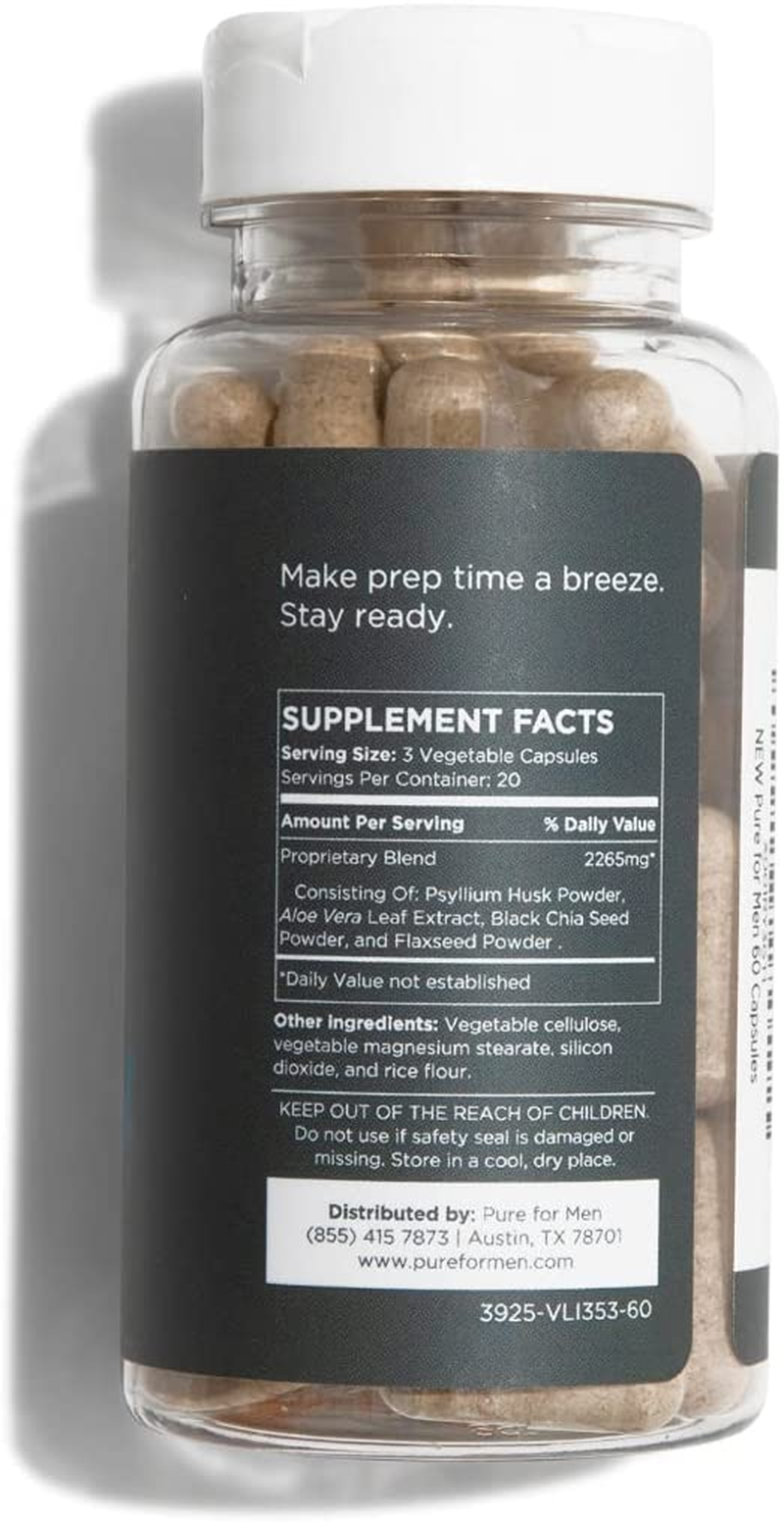 Original Cleanliness Stay Ready Fiber Supplement, 60 Vegan Capsules | Helps Promote Digestive Regularity | Psyllium Husk, Aloe Vera, Chia Seeds, Flaxseeds | Proprietary Formula