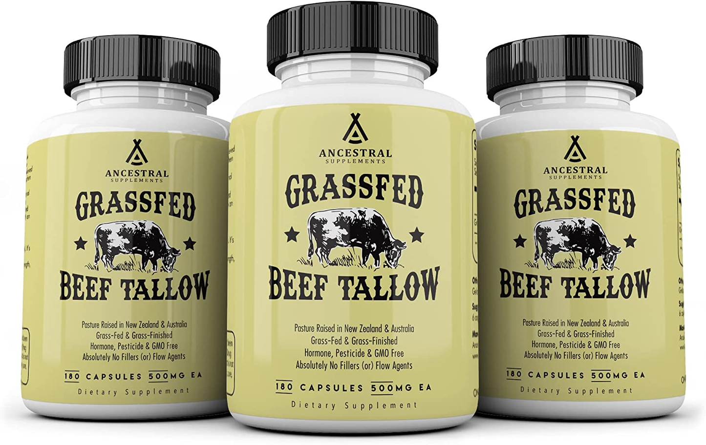 Grass Fed Tallow Capsules — Based on the Native Wisdom of Our Early Ancestors, Tallow Provides the Same Nourishing Kidney Fat (Suet) That Our Ancestors Selectively Hunted.