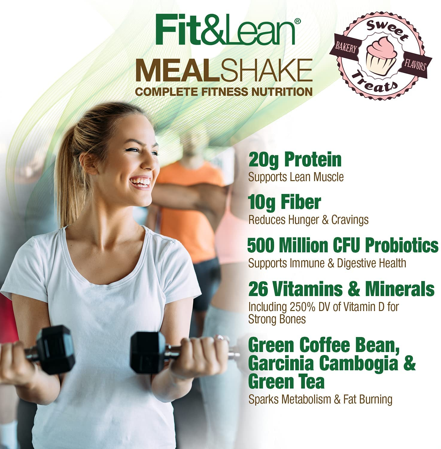 Meal Shake Fat Burning Meal Replacement with Protein, Fiber, Probiotics and Organic Fruits & Vegetables and Green Tea for Weight Loss, Chocolate Peanut Butter Pie, 0.86 Lbs