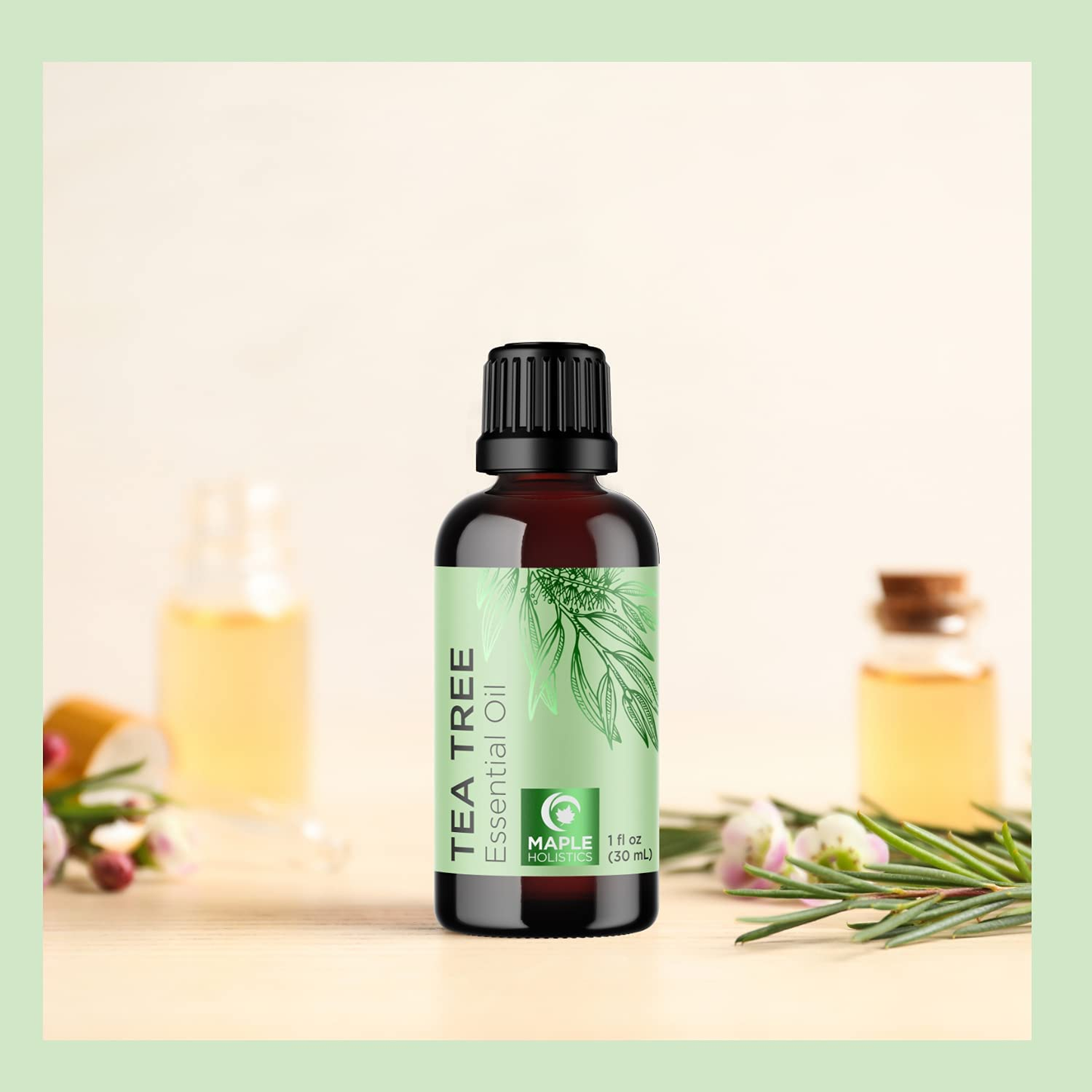 Pure Tea Tree Essential Oil - Pure Australian Tea Tree Oil for Hair Skin and Nails plus Moisturizing Cleansing Oil for Face Care - Tea Tree Essential Oil for Skin Dry Scalp Foot Soak and Nail Cleaner