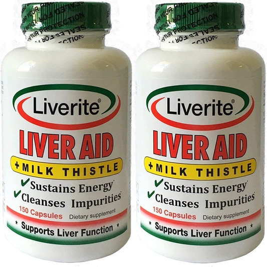 with Milk Thistle 2-Pack 150 Capsules (Total 300), Liver Support, Liver Cleanse, Liver Care, Improves Energy