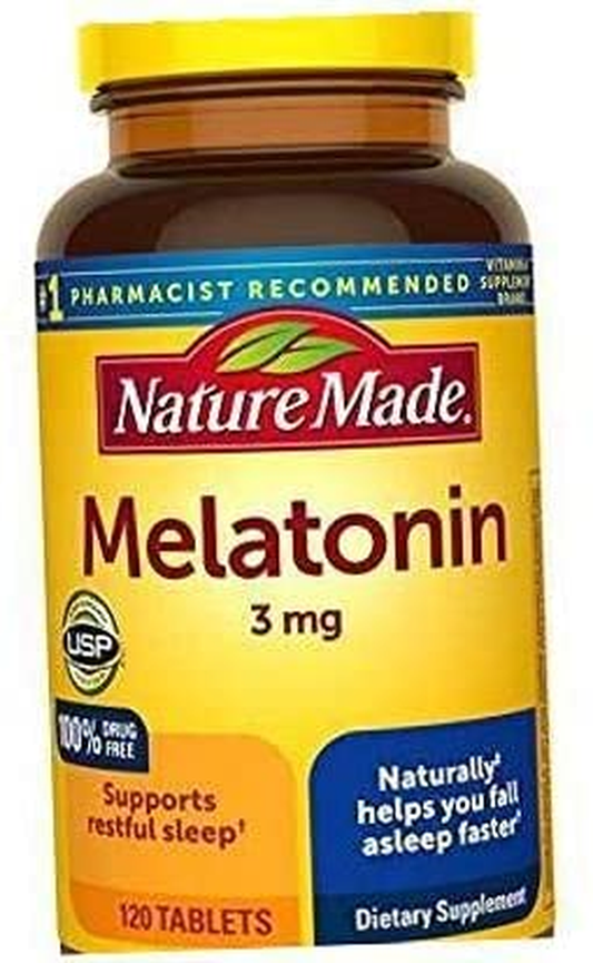 Melаtonin 3Mg, 120 Cоunt for Supрorting Restful Slеep 1 Set (120 Count (Pack of 1))