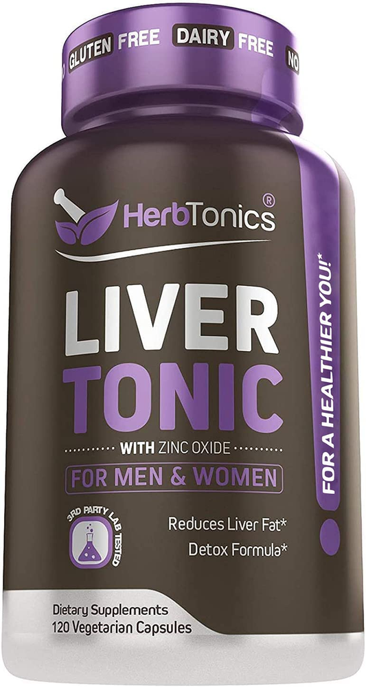 Liver Cleanse Detox & Fatty Liver Repair Formula with Milk Thistle - Artichoke and 24 Herbs Liver Health Support Supplement: Silymarin, Dandelion and Chicory Root - 120 Vegan Capsules