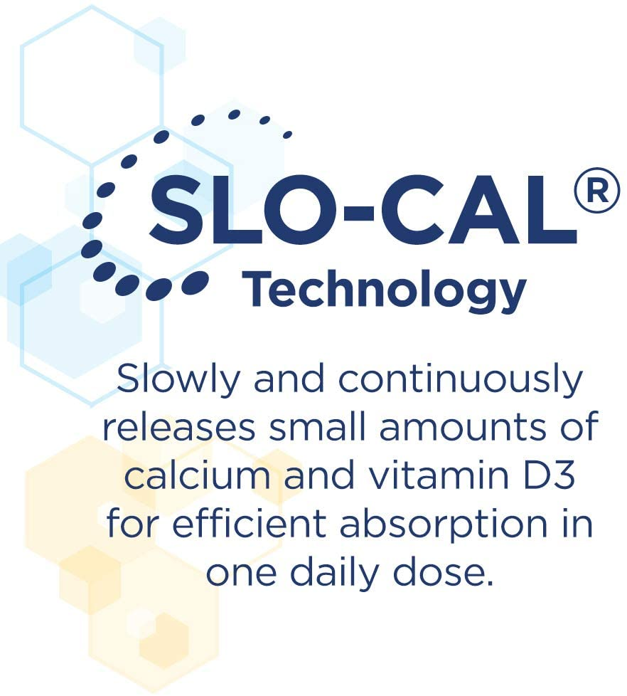 Slow Release 1200, 1200 Mg Calcium Citrate and Calcium Carbonate Blend with 1000 IU Vitamin D3, Bone Health Supplement for Adults, Once Daily Caplets, 185 Count