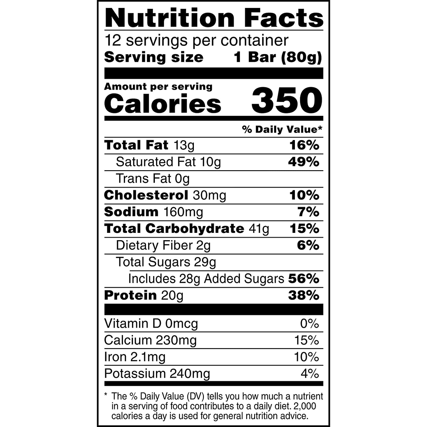 Whey Protein Recover Bars, Chocolate Chip, 2.8 Ounce Bars (12 Count)