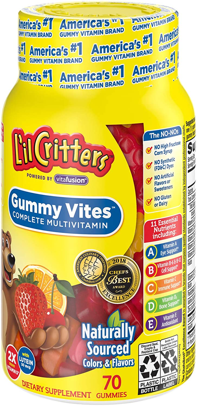 L'Il Critters Gummy Vites, 70 Ct