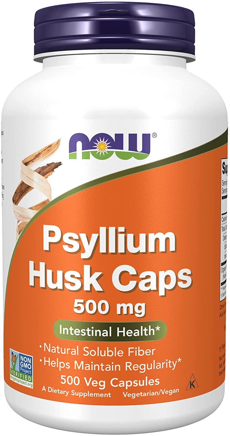 Supplements, Psyllium Husk Caps 500 Mg, Non-Gmo Project Verified, Natural Soluble Fiber, Intestinal Health*, 500 Veg Capsules