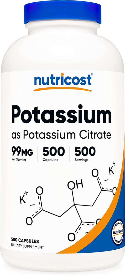 Potassium Citrate 99Mg, 500 Capsules