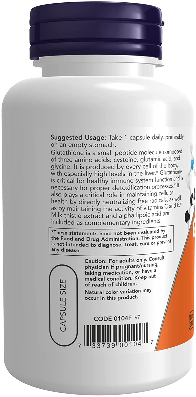 Supplements, Glutathione 500 Mg, with Milk Thistle Extract & Alpha Lipoic Acid, Free Radical Neutralizer*, 60 Veg Capsules