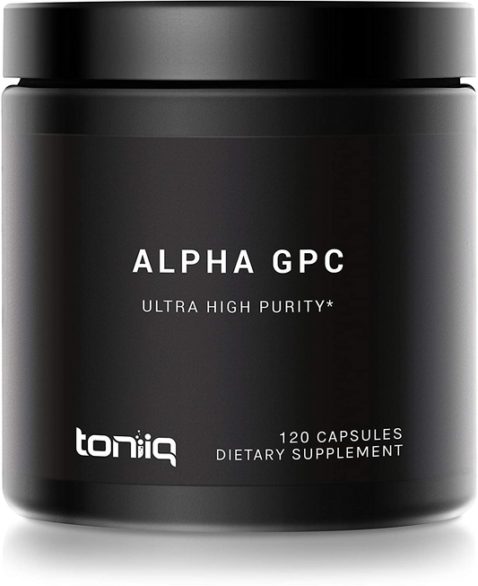 Ultra High Purity Alpha GPC Capsules - 600Mg Concentrated Formula - 99%+ Highly Purified and Highly Bioavailable Nootropic - 120 Capsules Alpha GPC Supplement