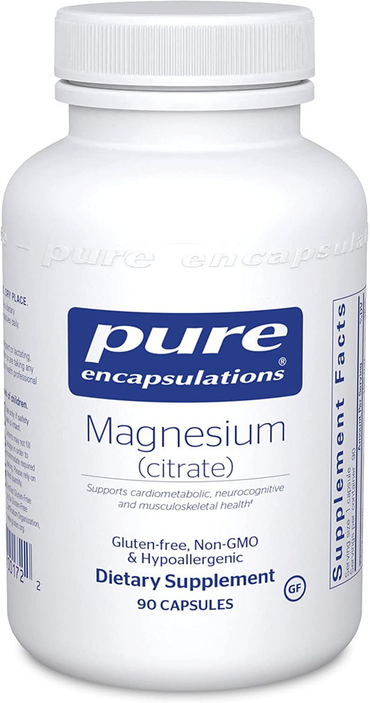 Magnesium (Citrate) | Supplement for Sleep, Heart Health, Muscles, and Metabolism* | 90 Capsules