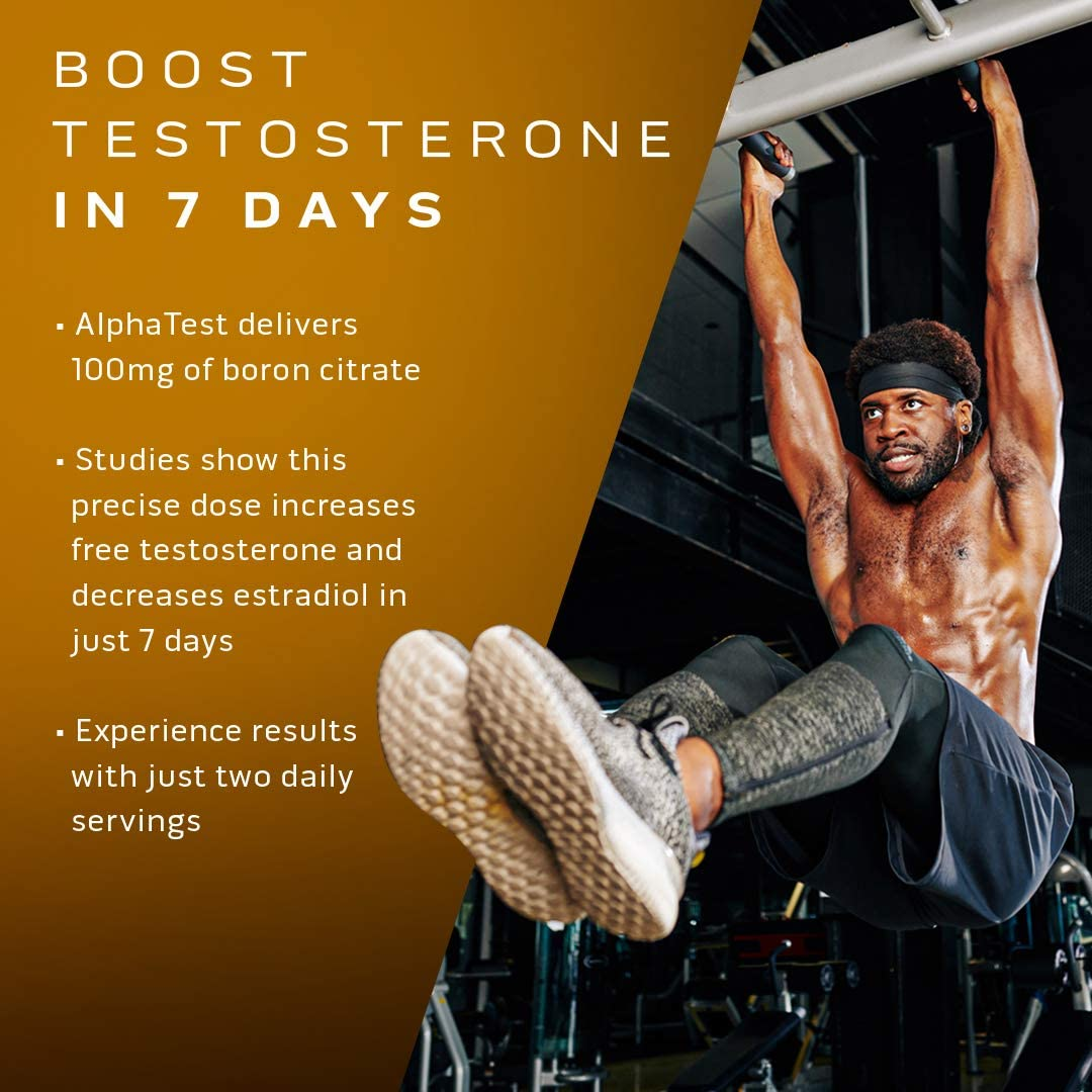 Testosterone Booster for Men | Muscletech Alphatest | Tribulus Terrestris & Boron Supplement | Max-Strength ATP & Test Booster | Daily Workout Supplements for Men, 120 Pills (Package May Vary)