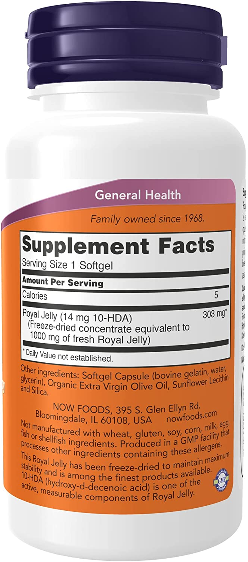 Supplements, Royal Jelly 1000 Mg with 10-HDA (Hydroxy-D-Decenoic Acid), 60 Softgels