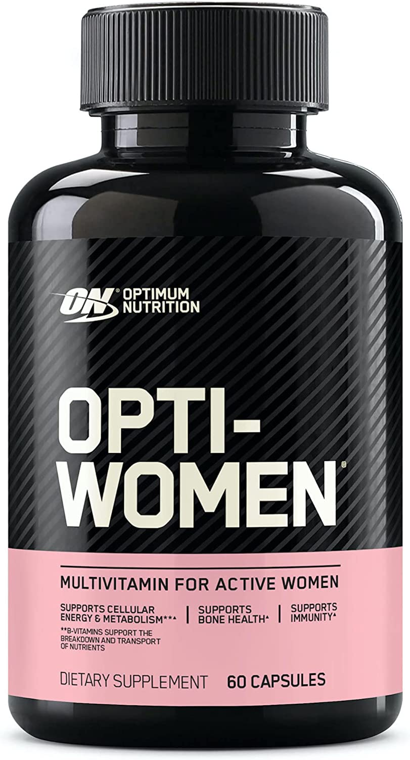 Opti-Women, Vitamin C, Zinc and Vitamin D for Immune Support Womens Daily Multivitamin Supplement with Iron, Capsules, 60 Count