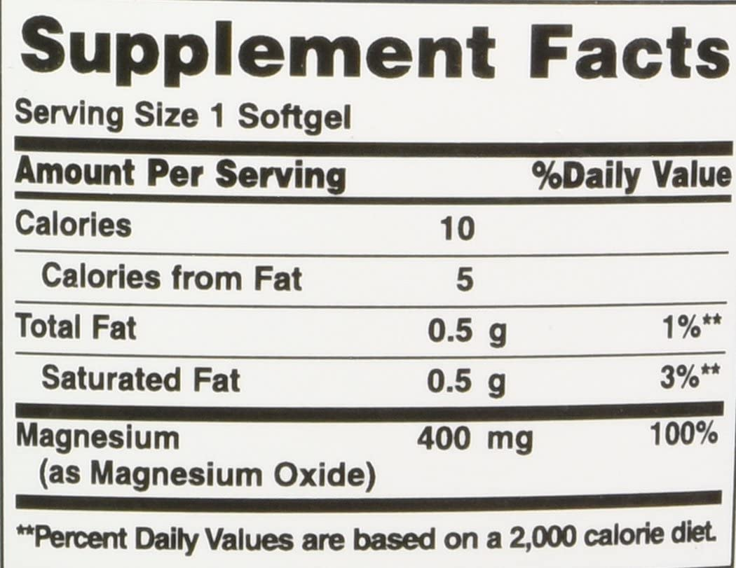 Magnesium 400 Mg, 75 Softgels