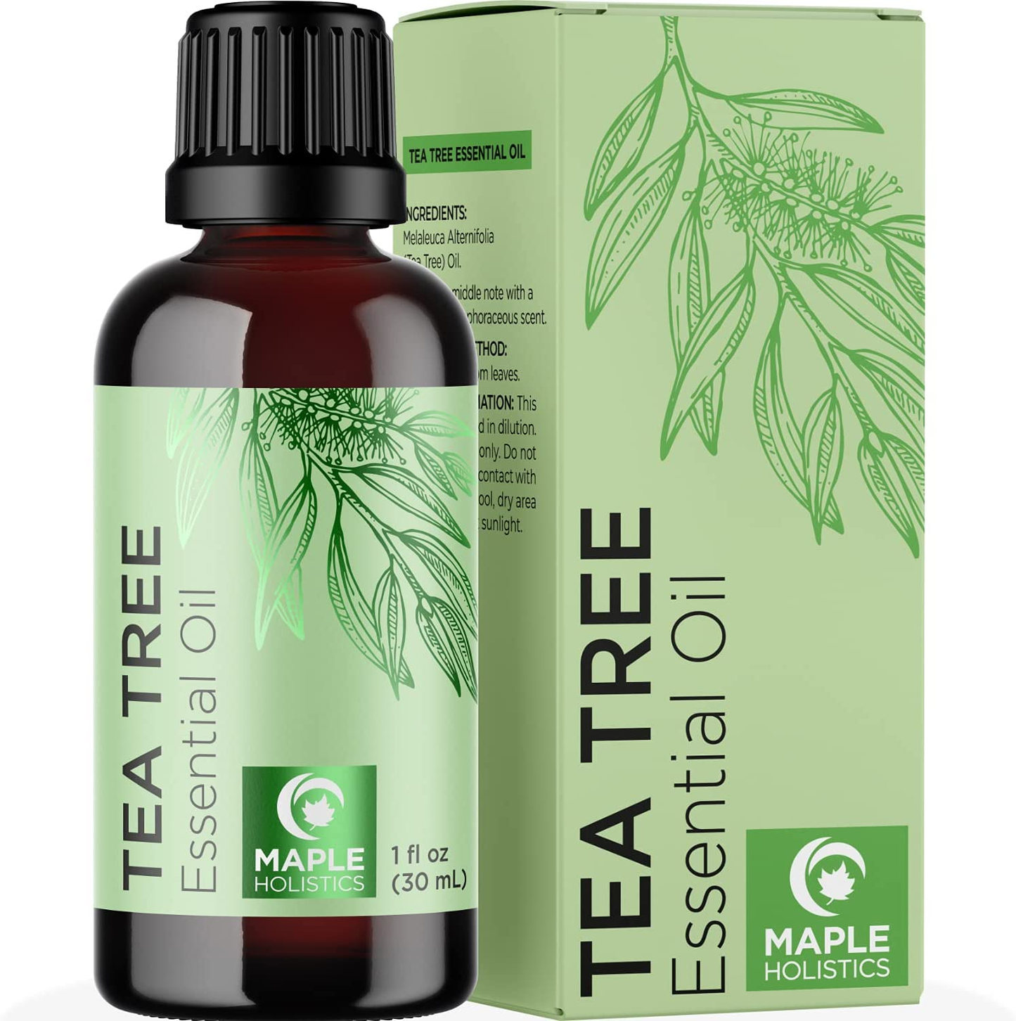 Pure Tea Tree Essential Oil - Pure Australian Tea Tree Oil for Hair Skin and Nails plus Moisturizing Cleansing Oil for Face Care - Tea Tree Essential Oil for Skin Dry Scalp Foot Soak and Nail Cleaner