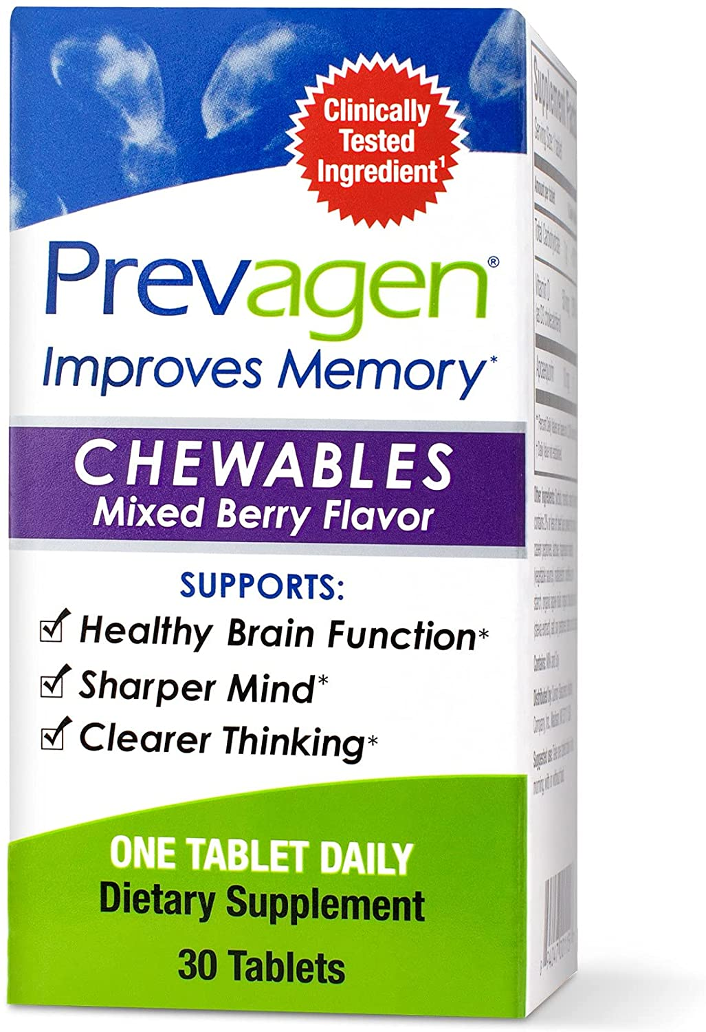 Improves Memory Regular Strength 10Mg, 30 Chewables |Mixed Berry| with Apoaequorin & Vitamin D | Brain Supplement for Better Brain Health, Supports Healthy Brain Function and Clarity