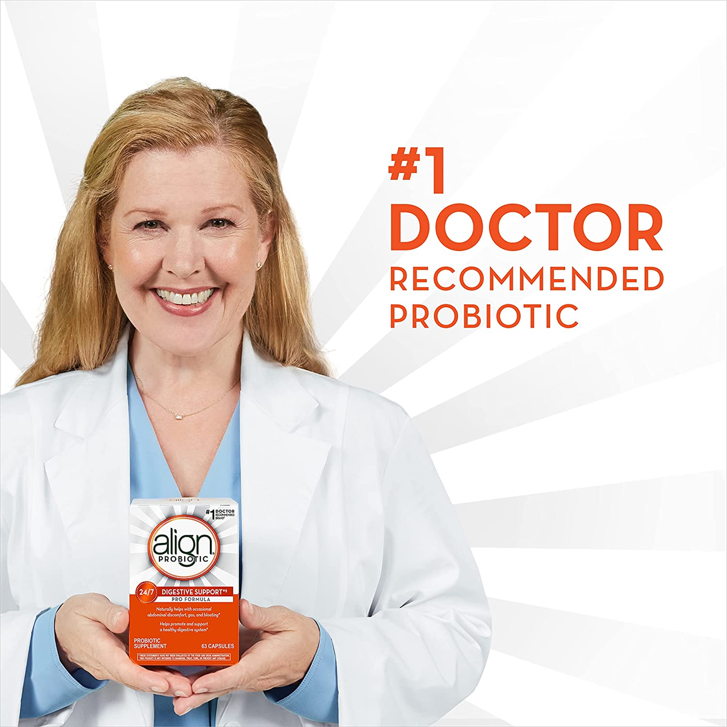 Probiotic, Pro Formula, Probiotics for Women and Men, Daily Probiotic Supplement for Digestive Health, Helps Soothe Occasional Abdominal Discomfort, Gas, and Bloating 63 Capsules