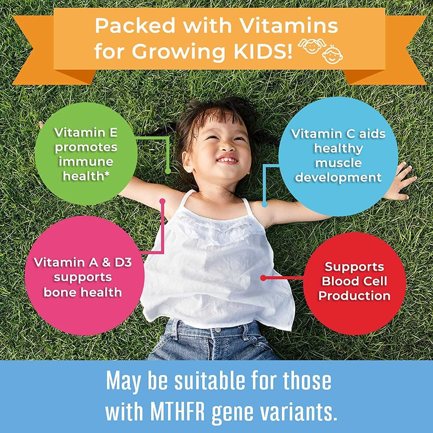 Kids Vitamins by Maryruth'S | Sugar Free | 2 Month Supply | Kids Multivitamin Gummies with Organic Ingredients | Multivitamin for Kids | Vitamins for Kids | Vegan | Non-Gmo | Gluten Free | 60 Count