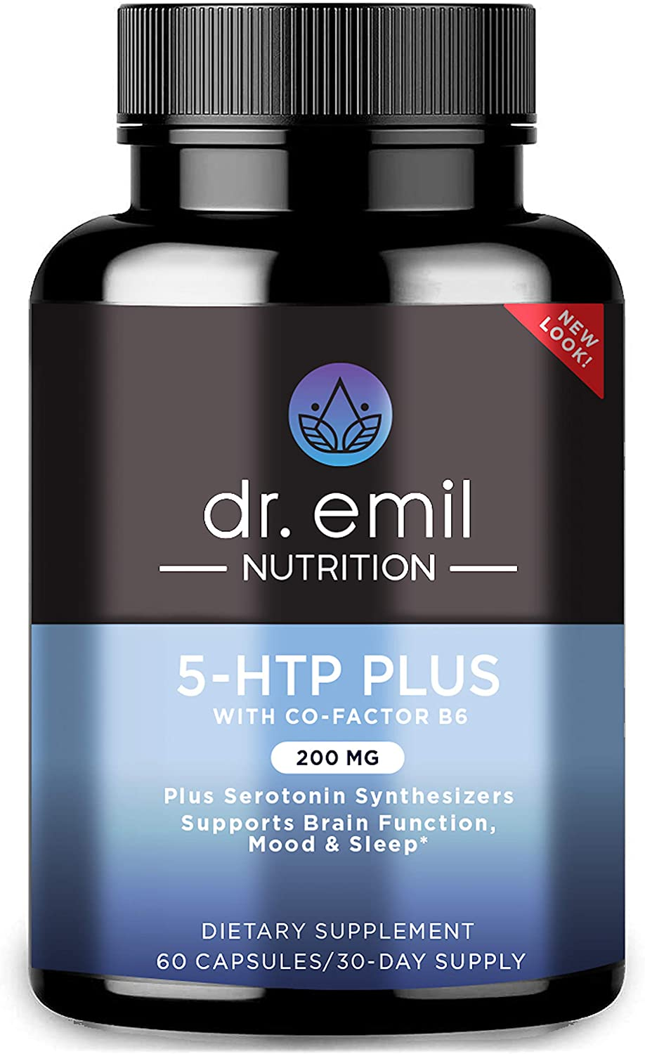 Dr. Emil Nutrition 200 MG 5-HTP plus Formula for Mood, Stress, and Sleep Support, 60 Vegan Capsules, 30 Servings