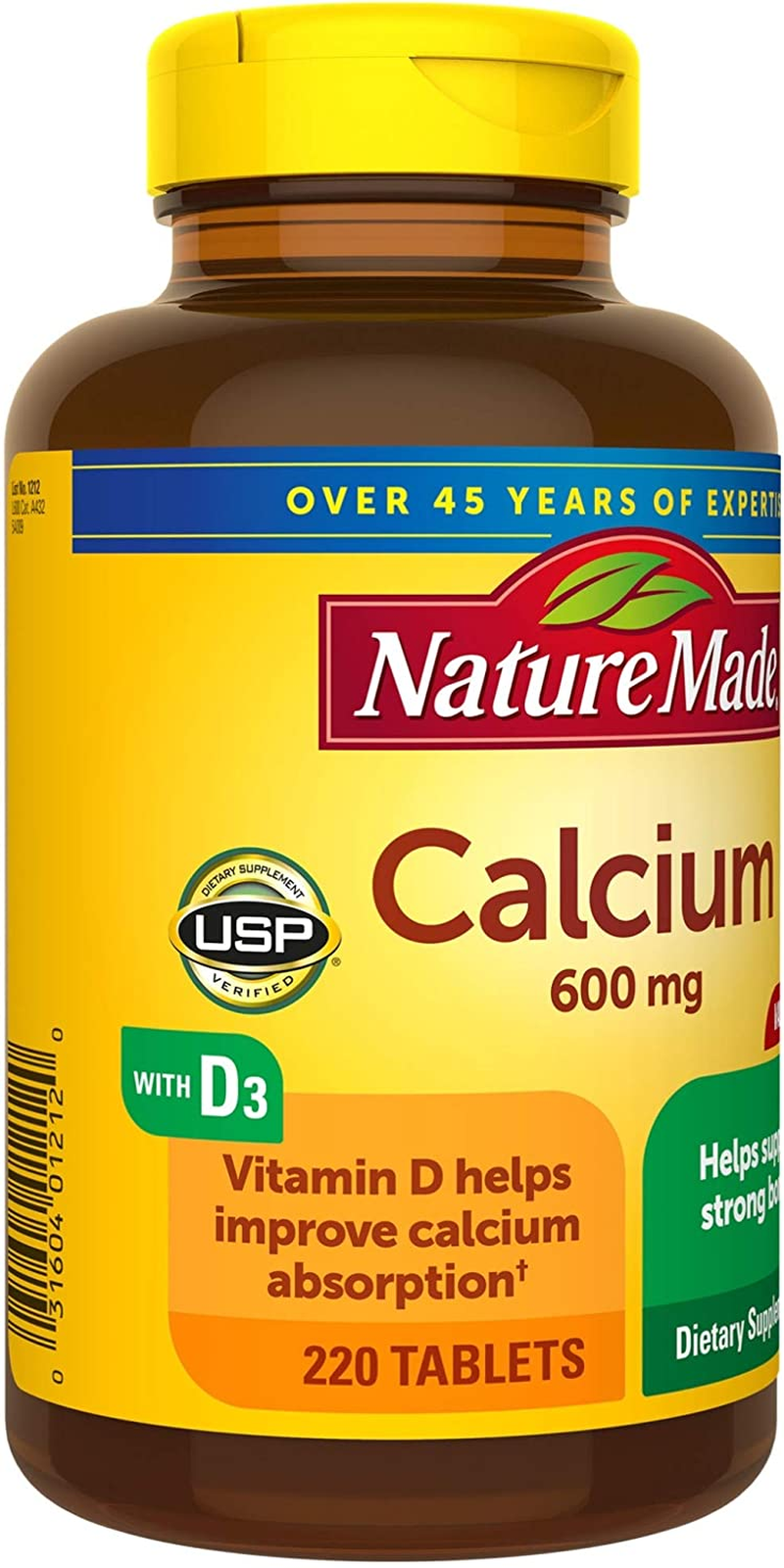 Calcium 600 Mg with Vitamin D3, 220 Tablets