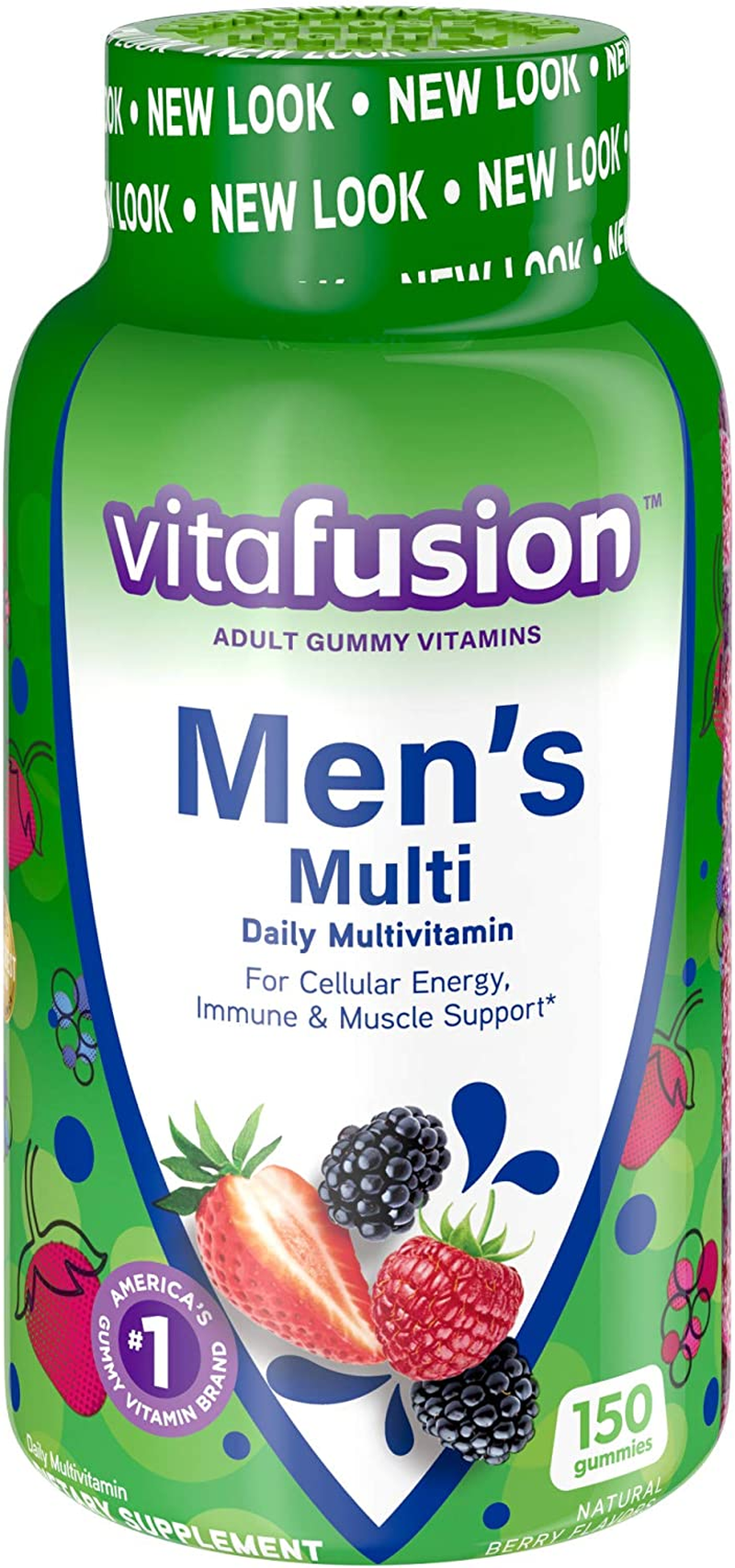 Vitafusion Gummy Vitamins for Men, Berry Flavored Daily Multivitamins for Men, 150 Count