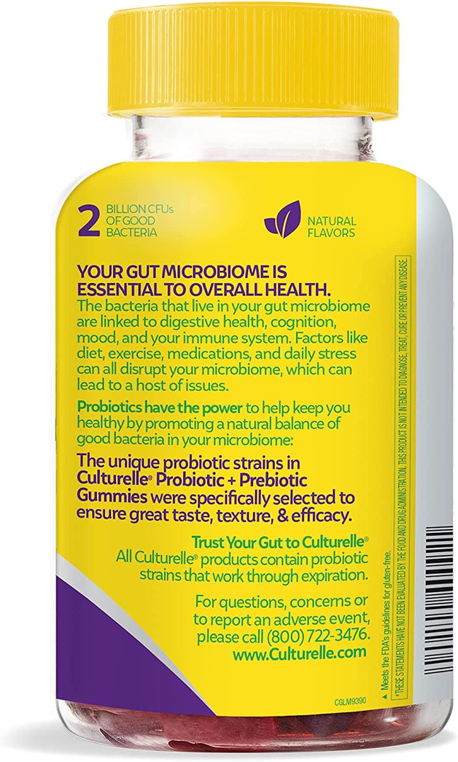 Daily Probiotic Gummies for Men and Women, Probiotic + Prebiotic with Vitamin C Boost, Digestive + Immune Support*, Gluten Free, Mixed Berry Flavor, 52 Count