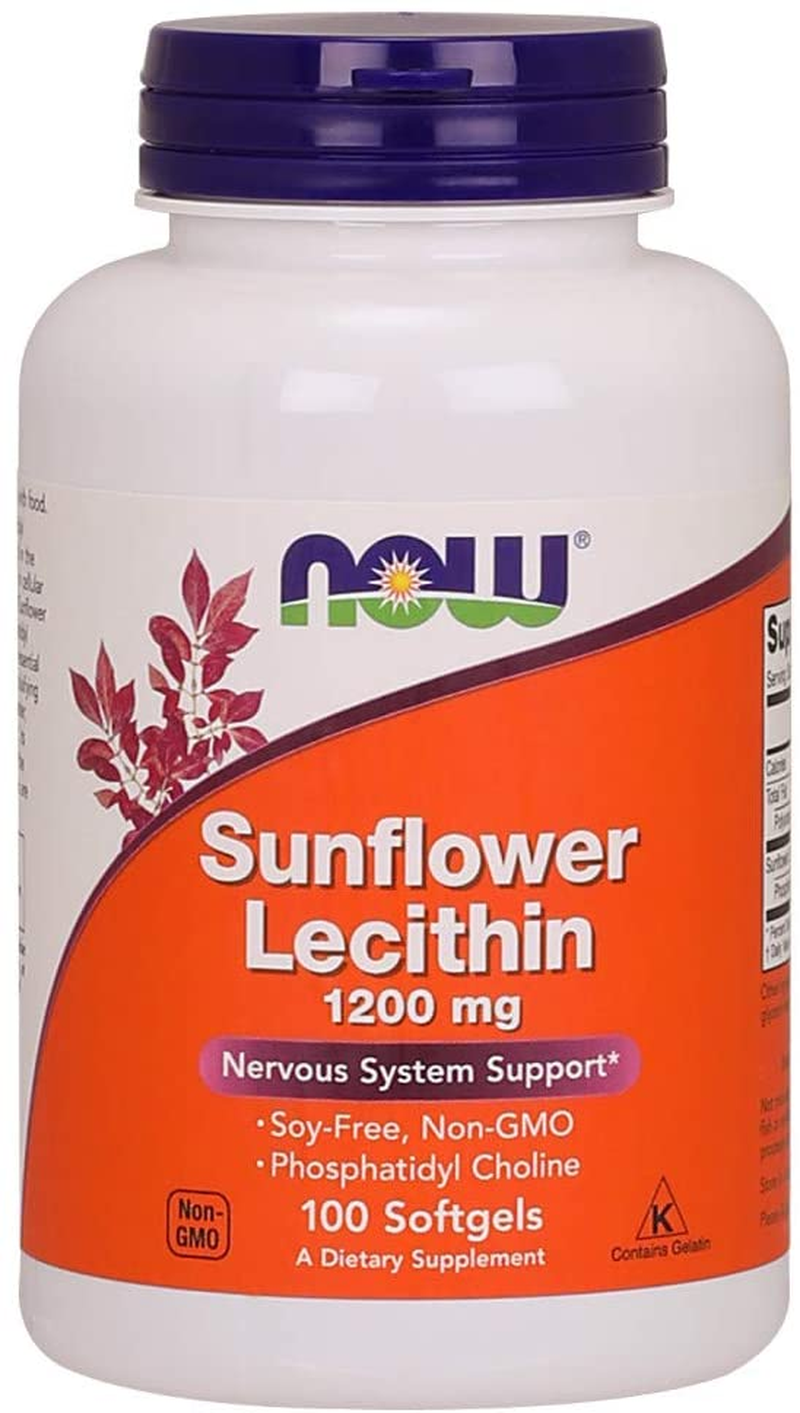 Supplements, Sunflower Lecithin 1200 Mg with Phosphatidyl Choline, 100 Softgels