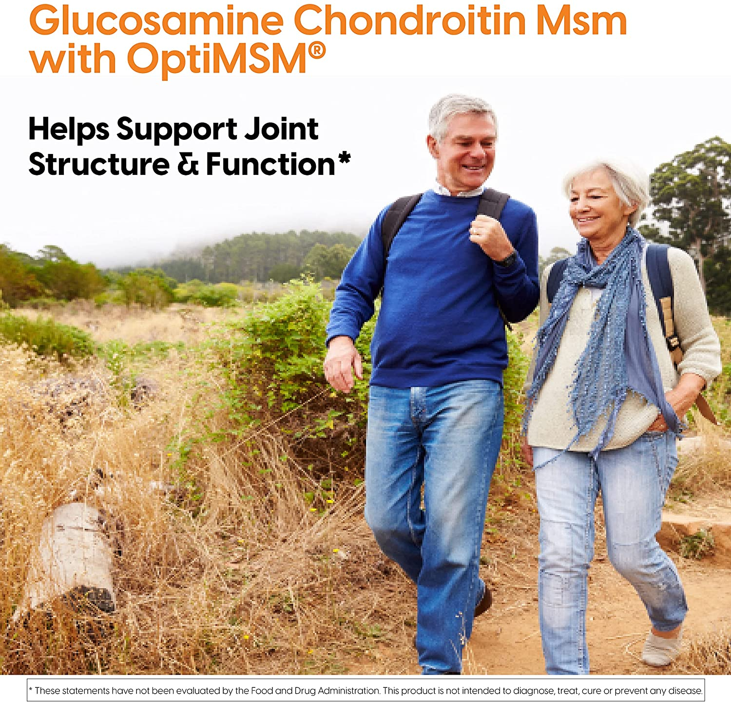 Glucosamine Chondroitin Msm with Optimsm Capsules, Supports Healthy Joint Structure, Function & Comfort, Non-Gmo, Gluten Free, Soy Free, 120 Count (Pack of 1)