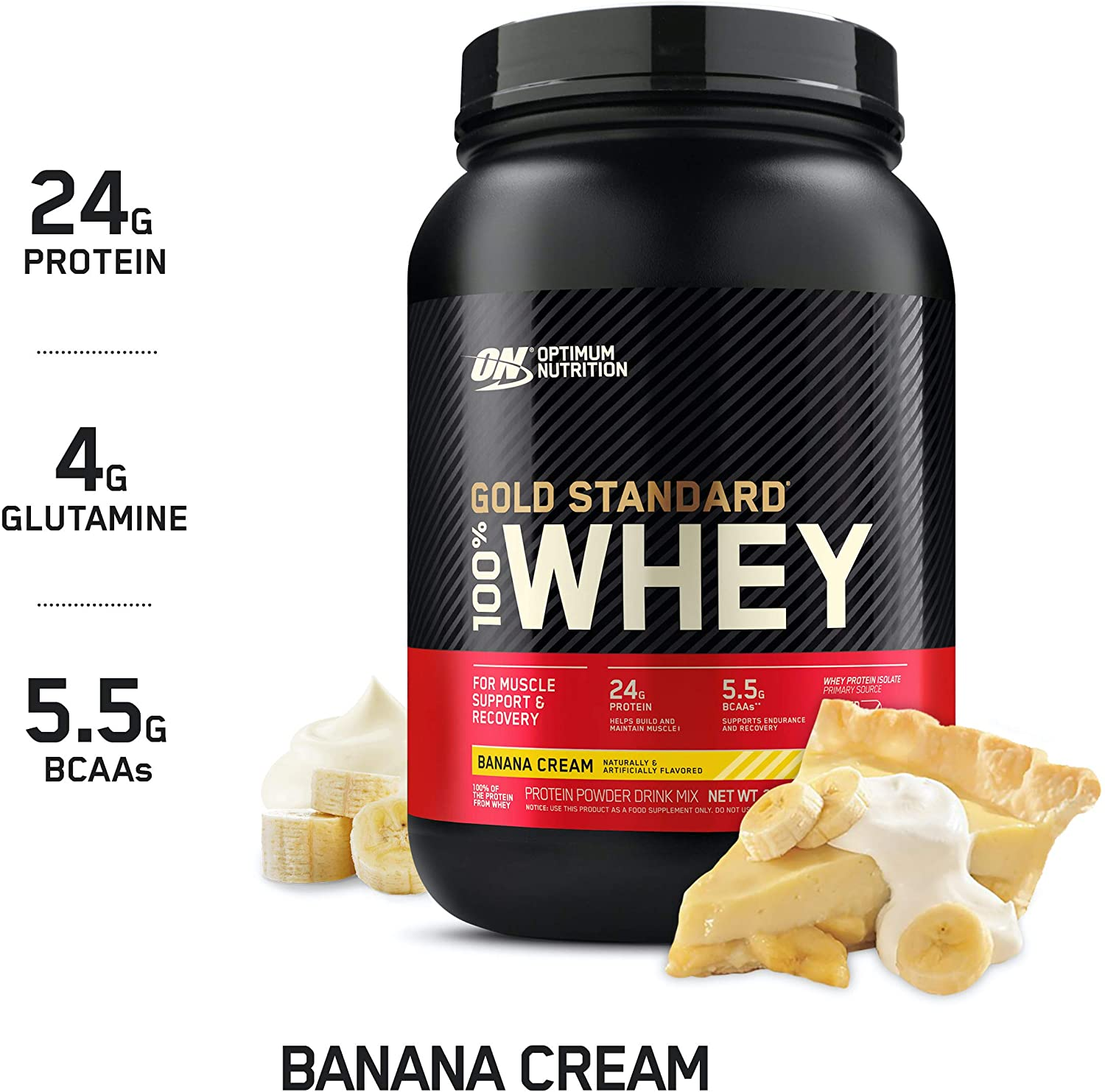 Gold Standard 100% Protein Powder, 2 Pound (Packaging May Vary) Whey Banana Cream