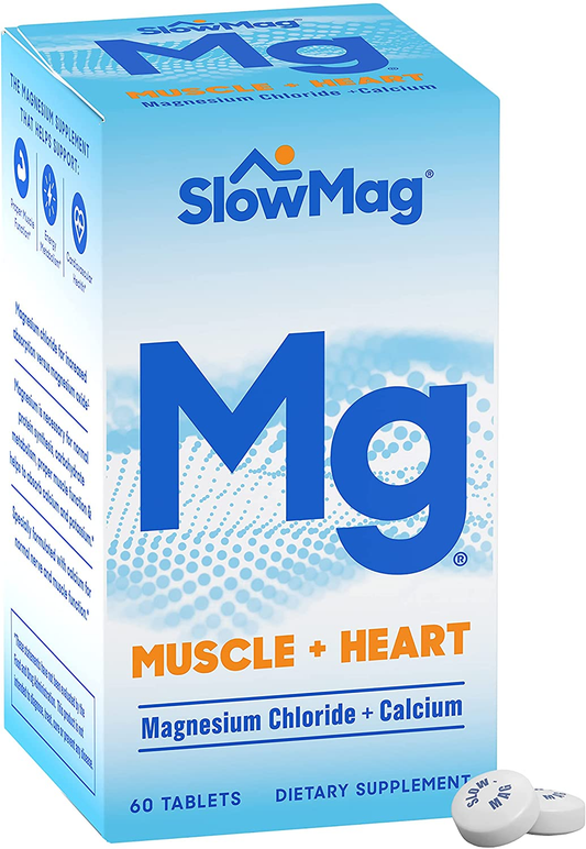 Muscle + Heart Magnesium Chloride with Calcium Supplement, 60 Count