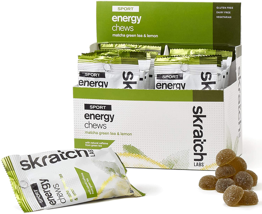 Sport Energy Chews, Matcha Green Tea and Lemon (10 Pack) - Developed for Athletes and Sports Performance, Gluten Free, Dairy Free, Vegan