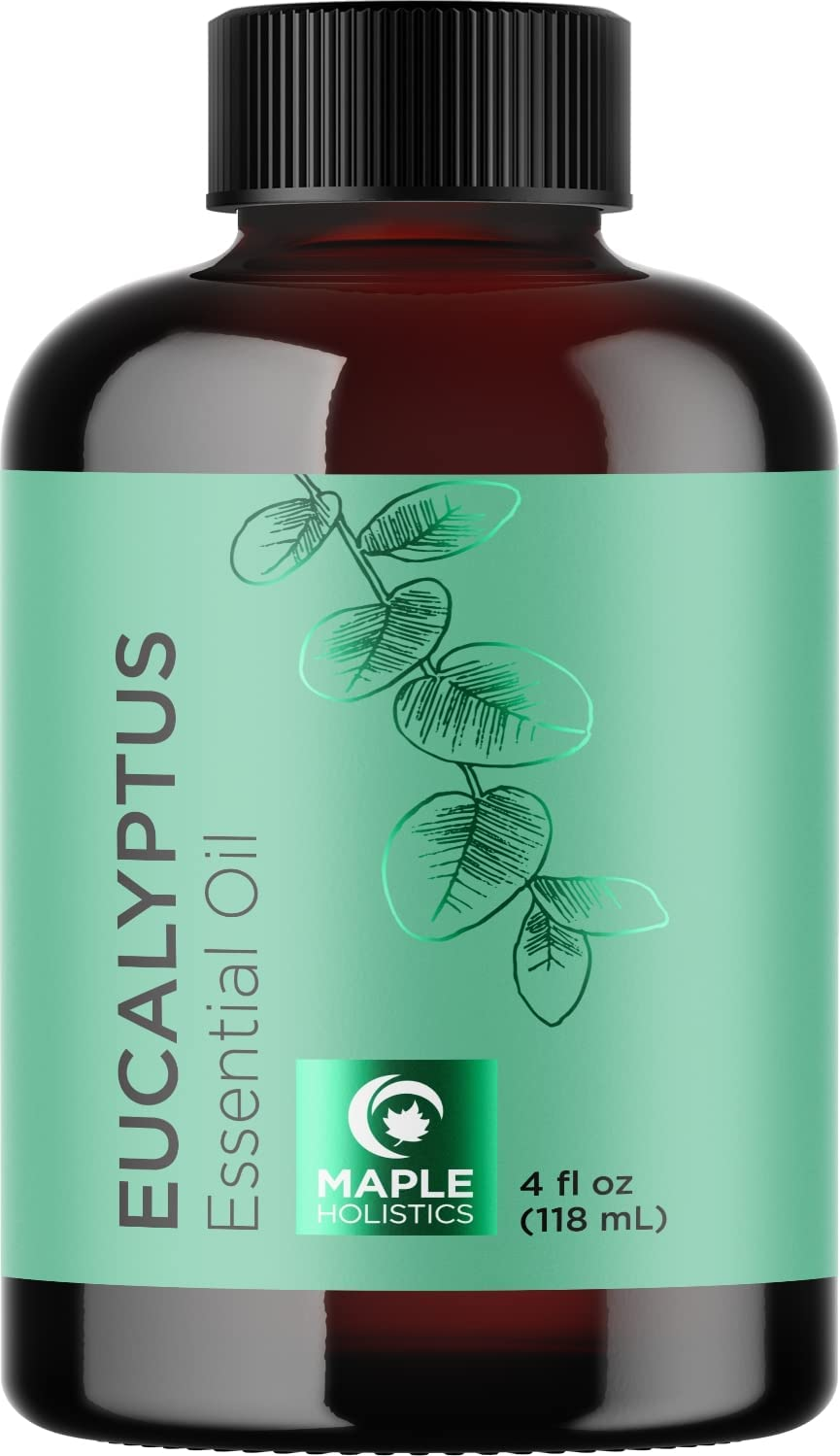 Pure Eucalyptus Essential Oil 4Oz - Invigorating Eucalyptus Essential Oil for Diffuser Home Spa Aromatherapy and Natural Bath Oil - Eucalyptus Oil for Diffuser Dry Scalp Care and DIY Skin Care