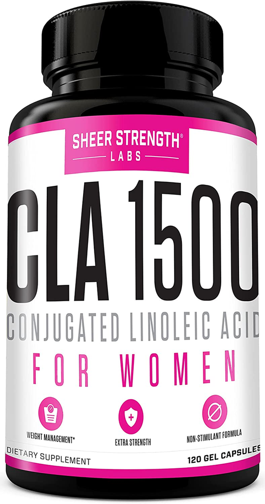 Extra Strength CLA for Women - 1500Mg High Potency Weight Management Supplement - Stimulant-Free Conjugated Lineolic Acid from Safflower Oil - 120 Ct -  - Packaging May Vary