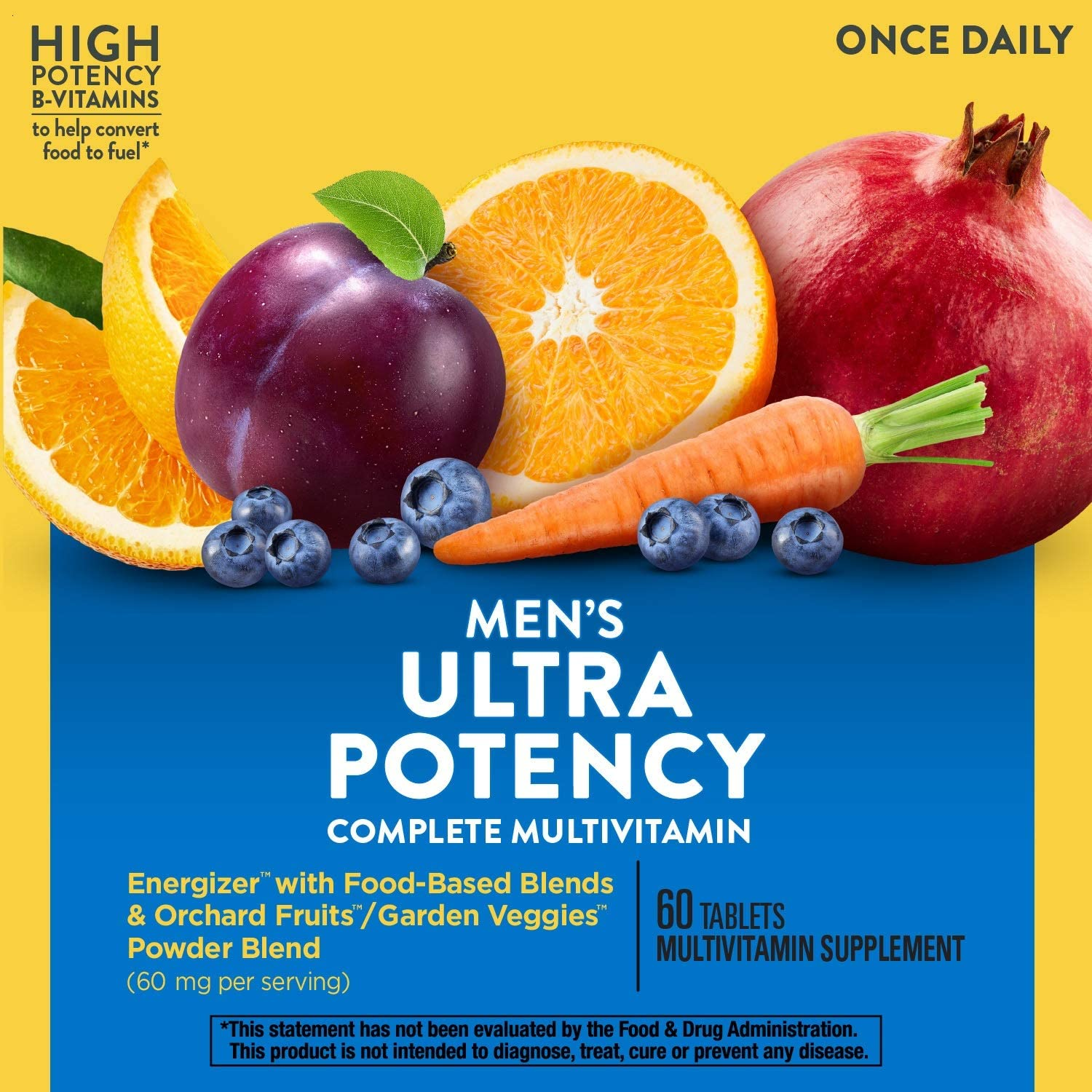 Alive! Men'S Ultra Complete Multivitamin, High Potency B-Vitamins, Energy Metabolism, 60 Tablets