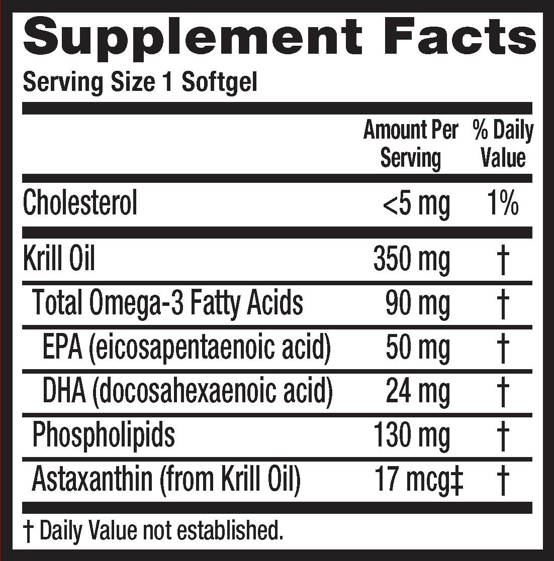 Antarctic Krill Oil 350Mg Omega 3 Fatty Acid Supplement, Megared EPA & DHA Krill Oil Softgels (130Cnt Box), Phopholipids, Antioxidant Astaxanthin, Heart Health Supplement with No Fish Oil Aftertaste