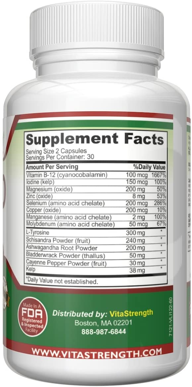 Thyroid Support - Complete Formula to Help Weight Loss & Improve Energy with Bladderwrack, Kelp, B12 & More- Thyroid Energy: Boost T4 to T3 Supplement