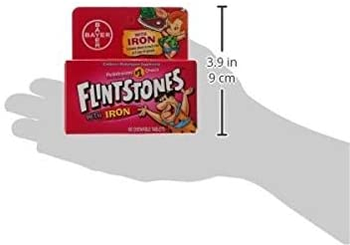 Flintstones Chewable Kids Vitamins with Iron, Multivitamin for Kids & Toddlers with Vitamin D, Vitamin C & More, 60Ct