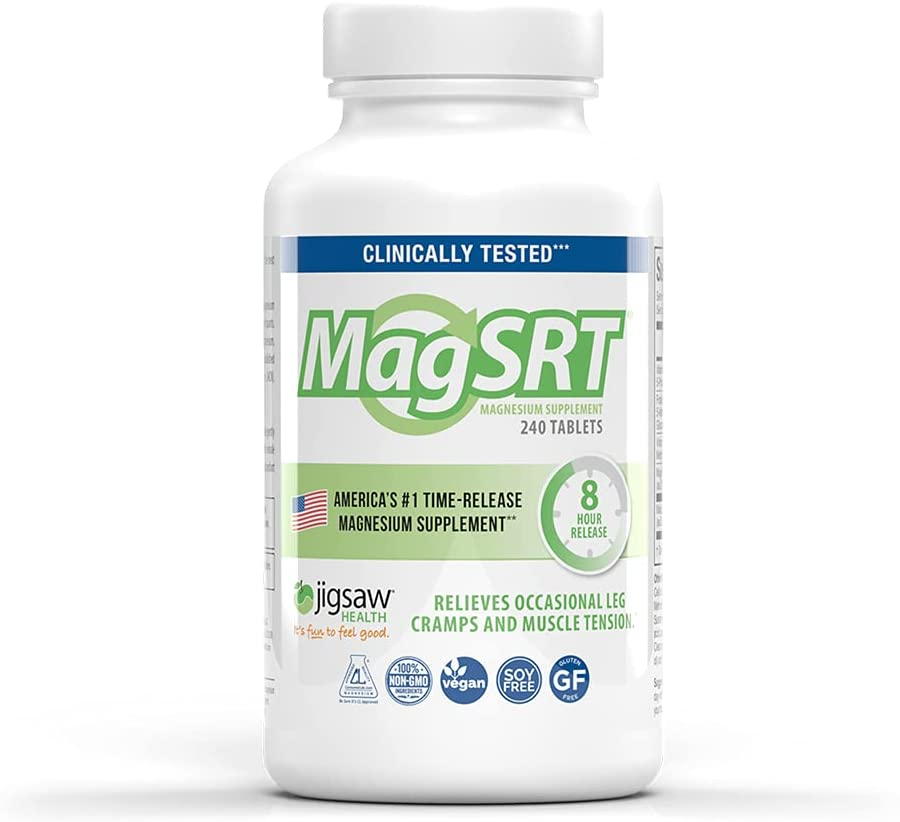 Magsrt Slow Release Magnesium Supplement with Active B-Vitamin, 240 Tablets