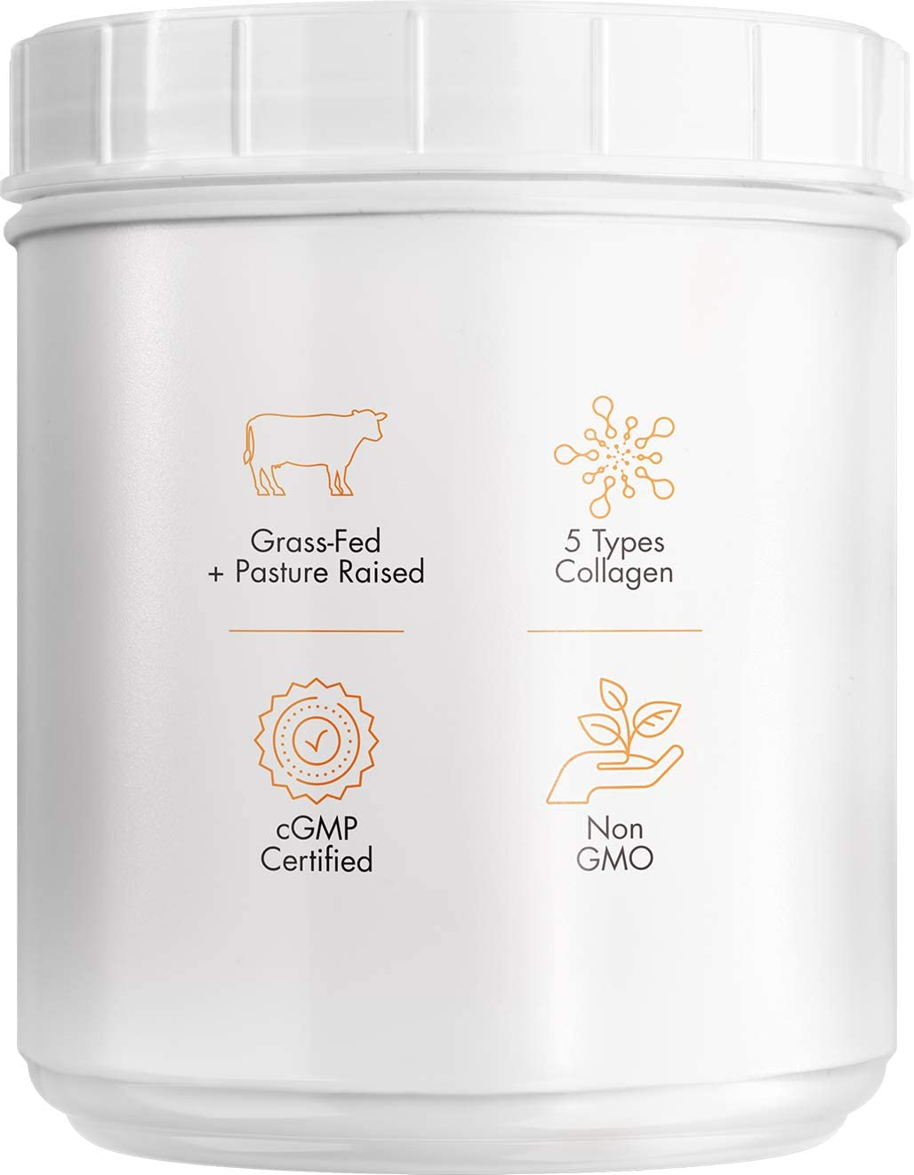 Multi Collagen Protein Powder Peptides, 2-Month Supply, Hydrolyzed, Type I, II, III, V, X Grass Fed All in One Super Bone Broth Collagen Supplement, Non-Gmo, 20 Ounces