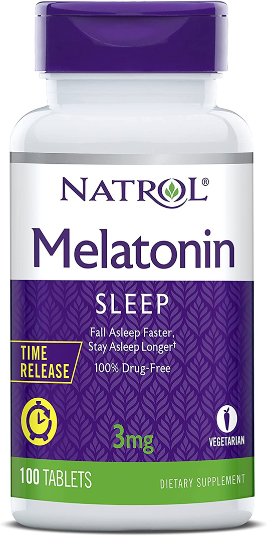 Melatonin Time Release Tablets, 3Mg, 100 Count