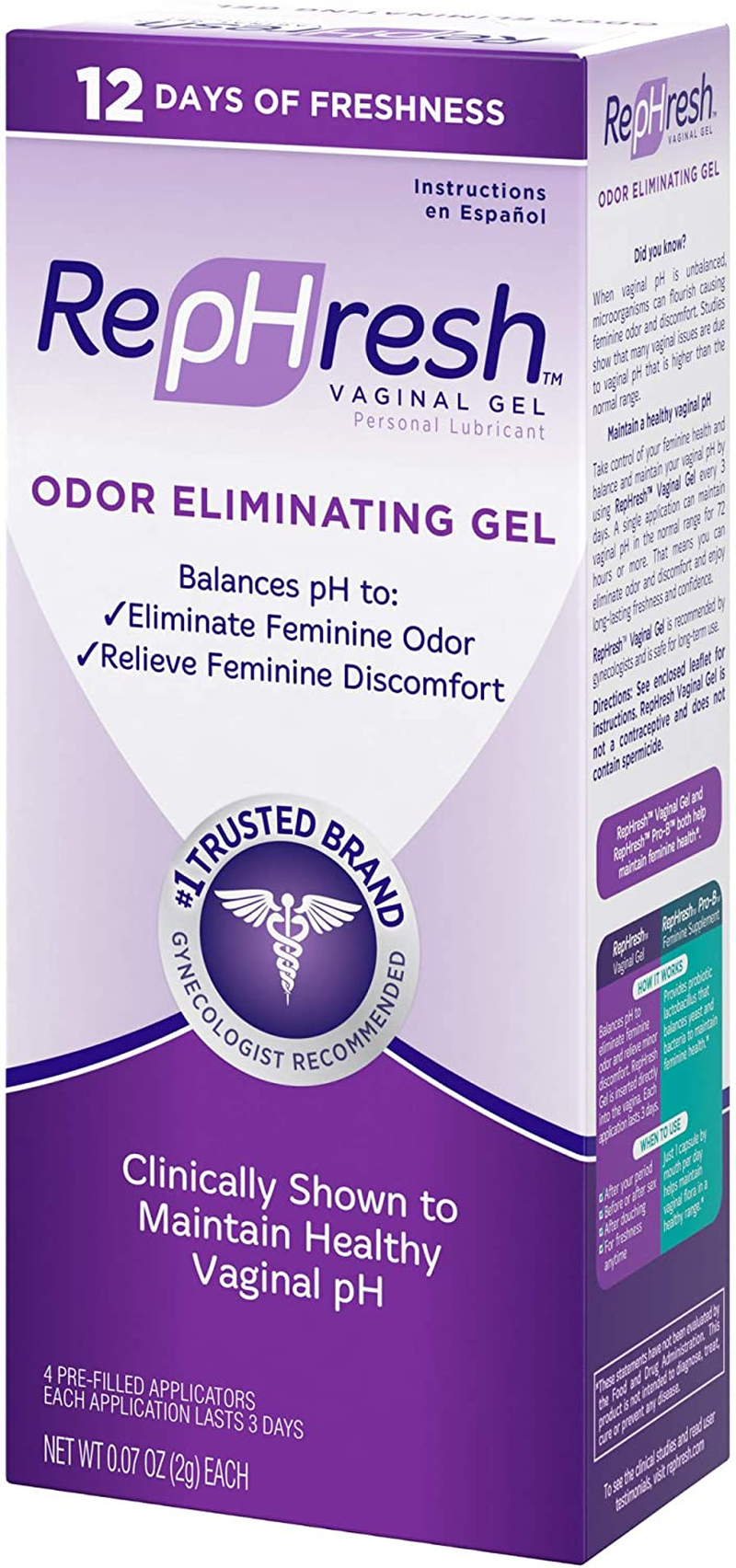 Odor Eliminating Vaginal Gel, 4Ct (0.07Oz)