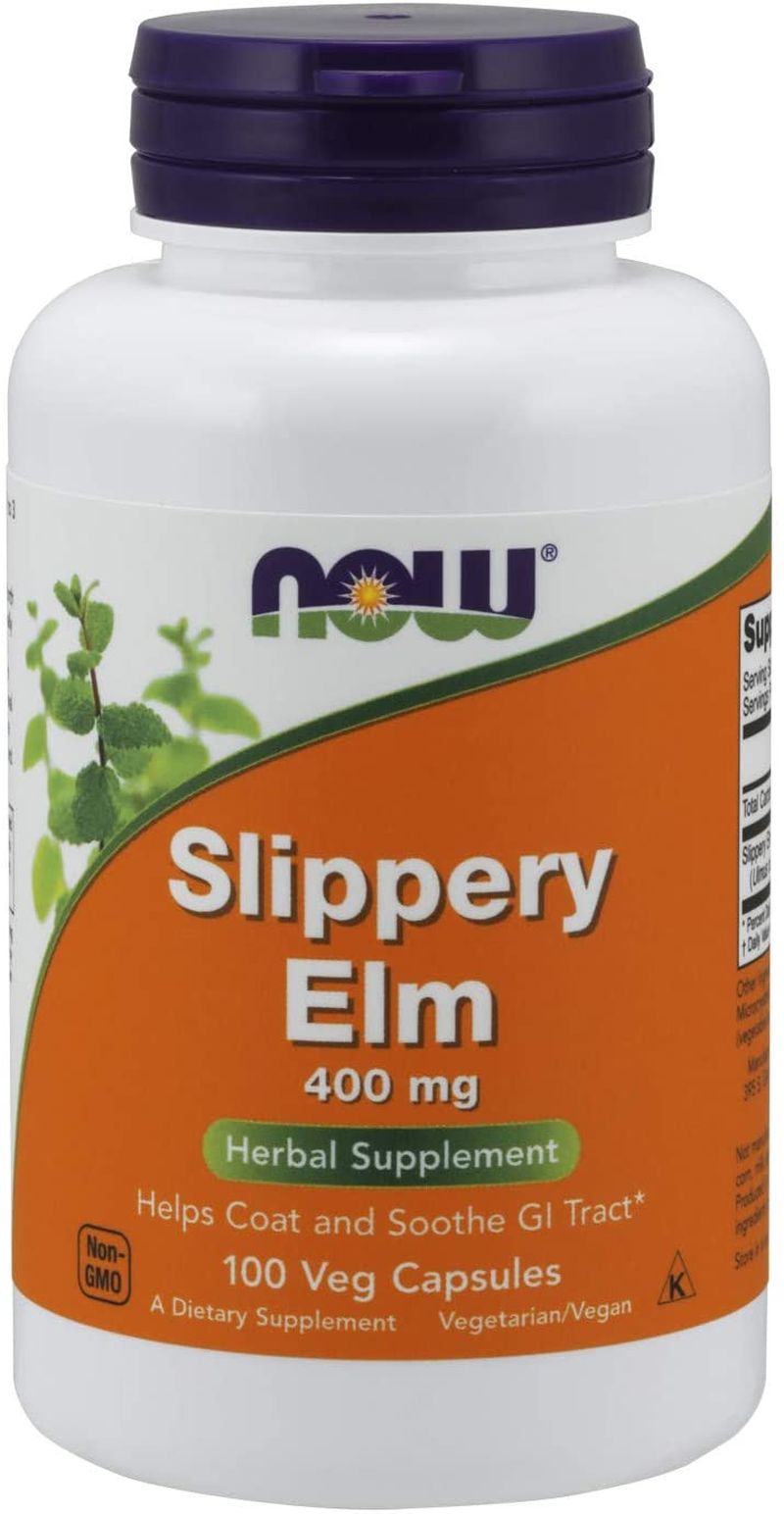 Supplements, Slippery Elm (Ulmus Rubra) 400 Mg, Herbal Supplement, 100 Veg Capsules