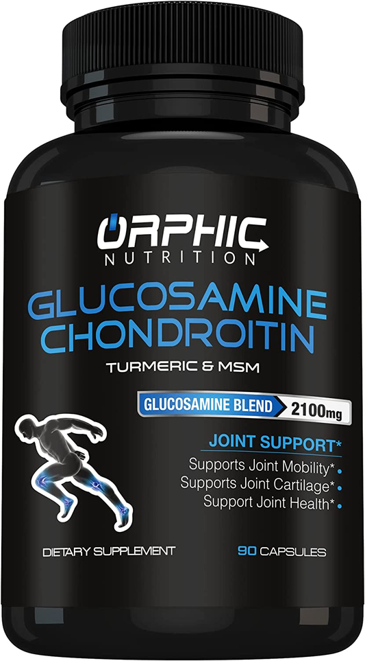 Glucosamine Chondroitin - Turmeric & MSM 2100MG Supplements to Support Joint Cartilage Health* - S​Upports Mobility and the Body'S Normal, Healthy Inflammatory Response* - for Men & Women