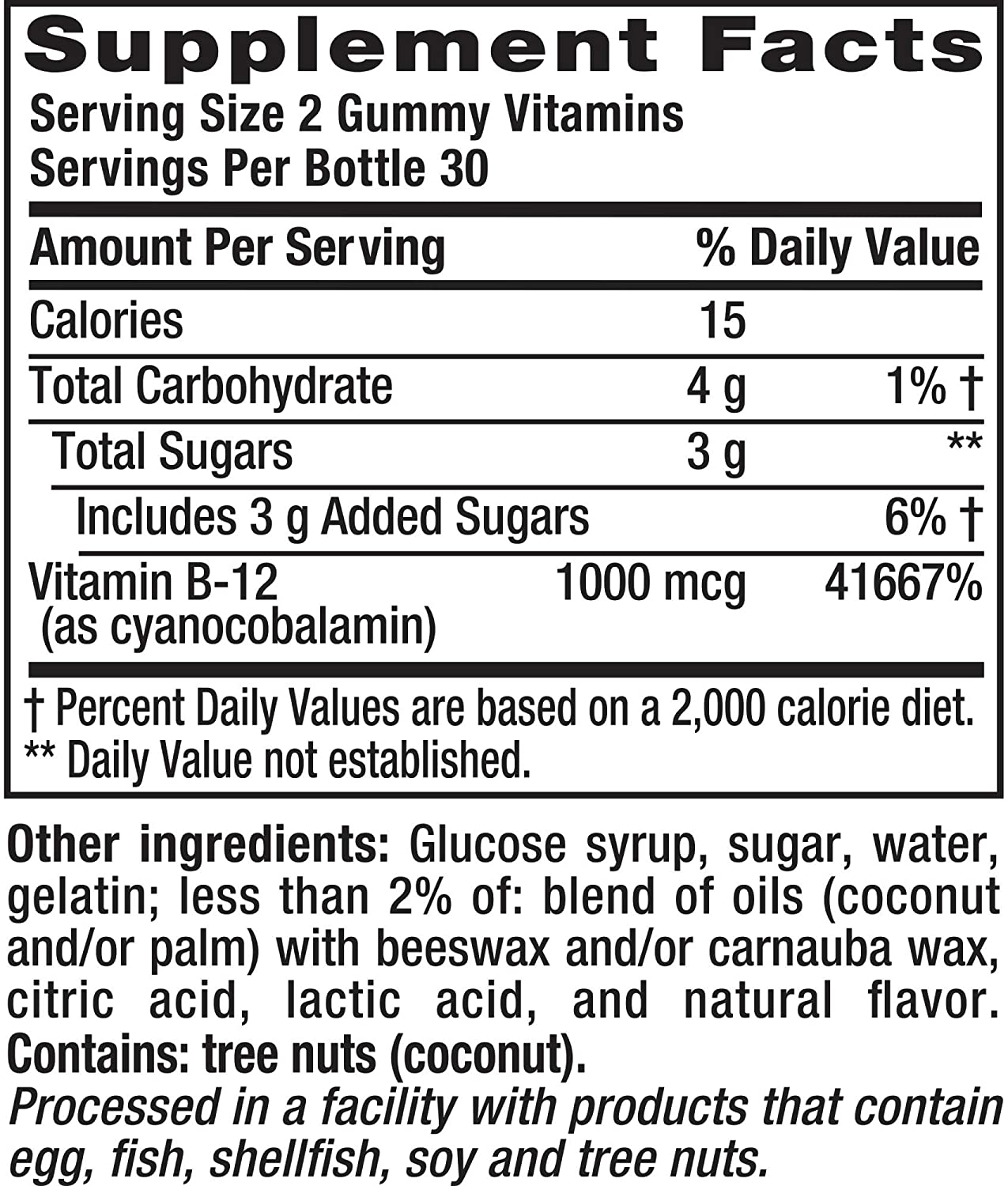 Vitamin B-12 1000 Mcg Gummy Vitamins, 60Ct