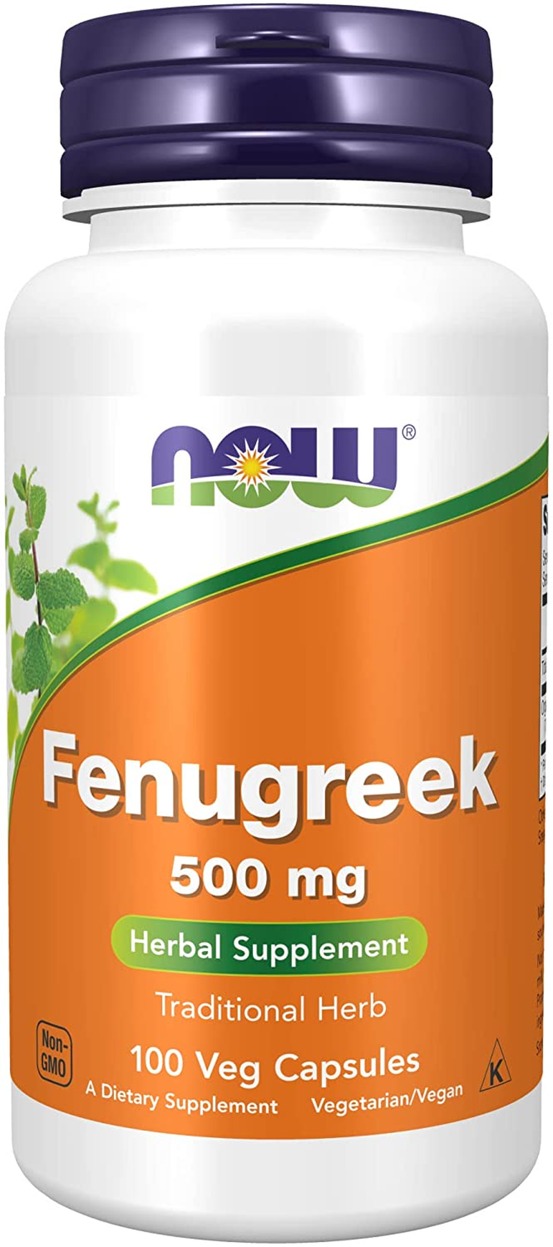 Supplements, Fenugreek (Trigonella Foenum-Graecum) 500 Mg, Herbal Supplement, 100 Veg Capsules